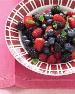 Martha Stewart / Mixed Red & Blue Berry Bowl