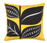 Black and yellow pillow
