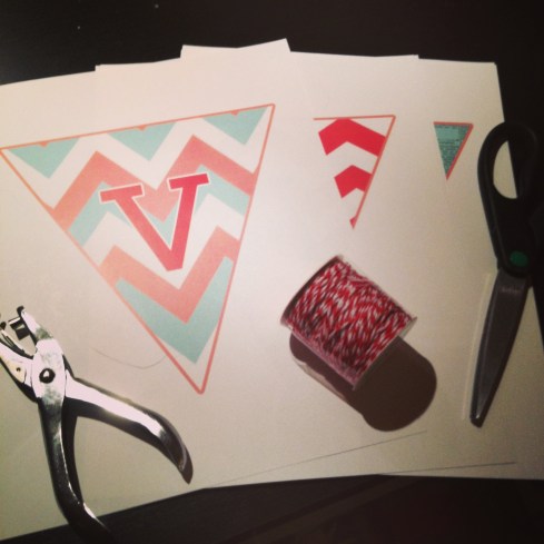 DIY Free Printable Valentine's Day Banner