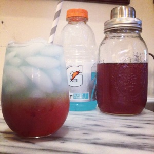 Red white and blue layered drink (Poor Girl's Guide Chicago)