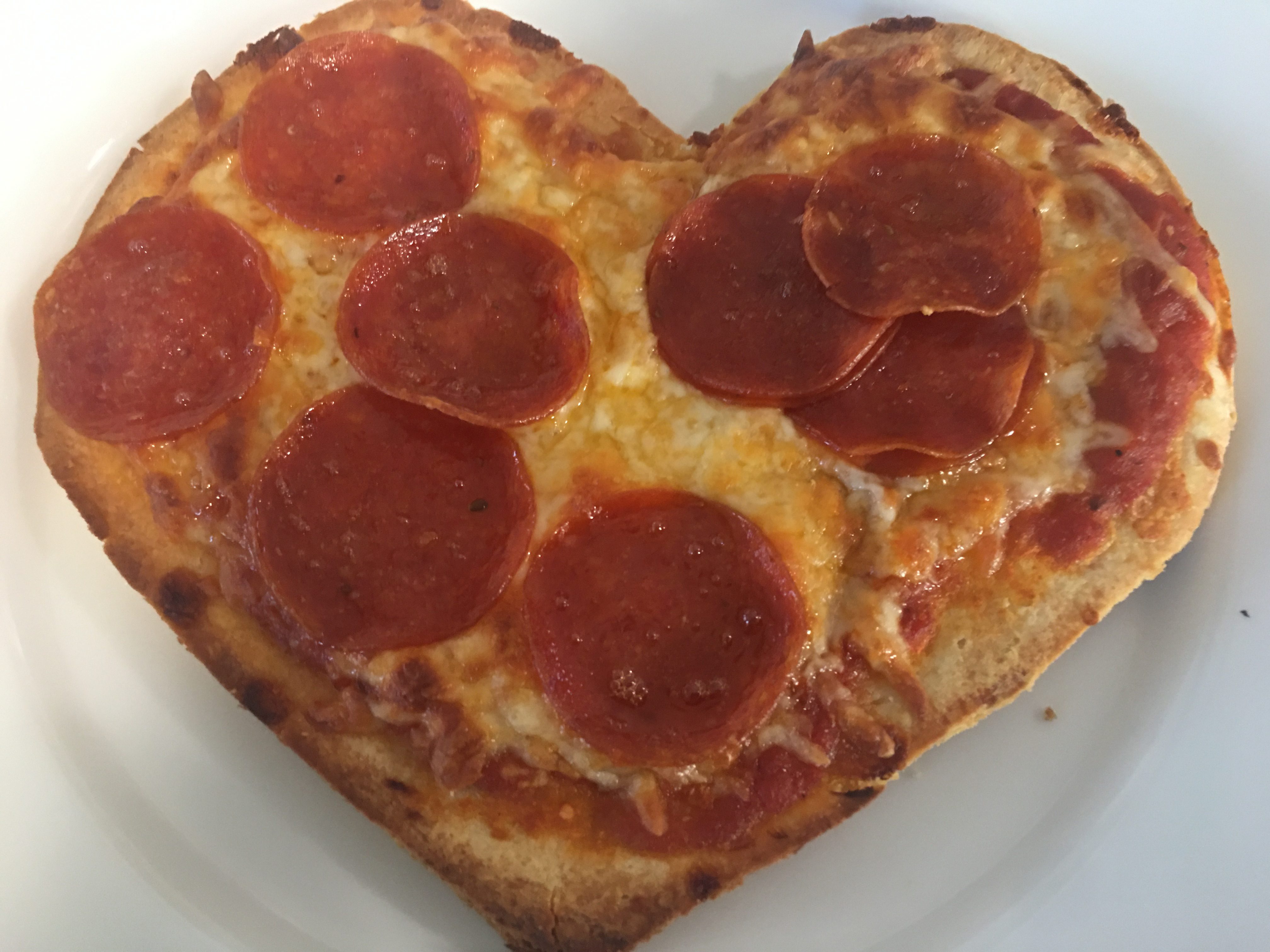 heart shape pizza
